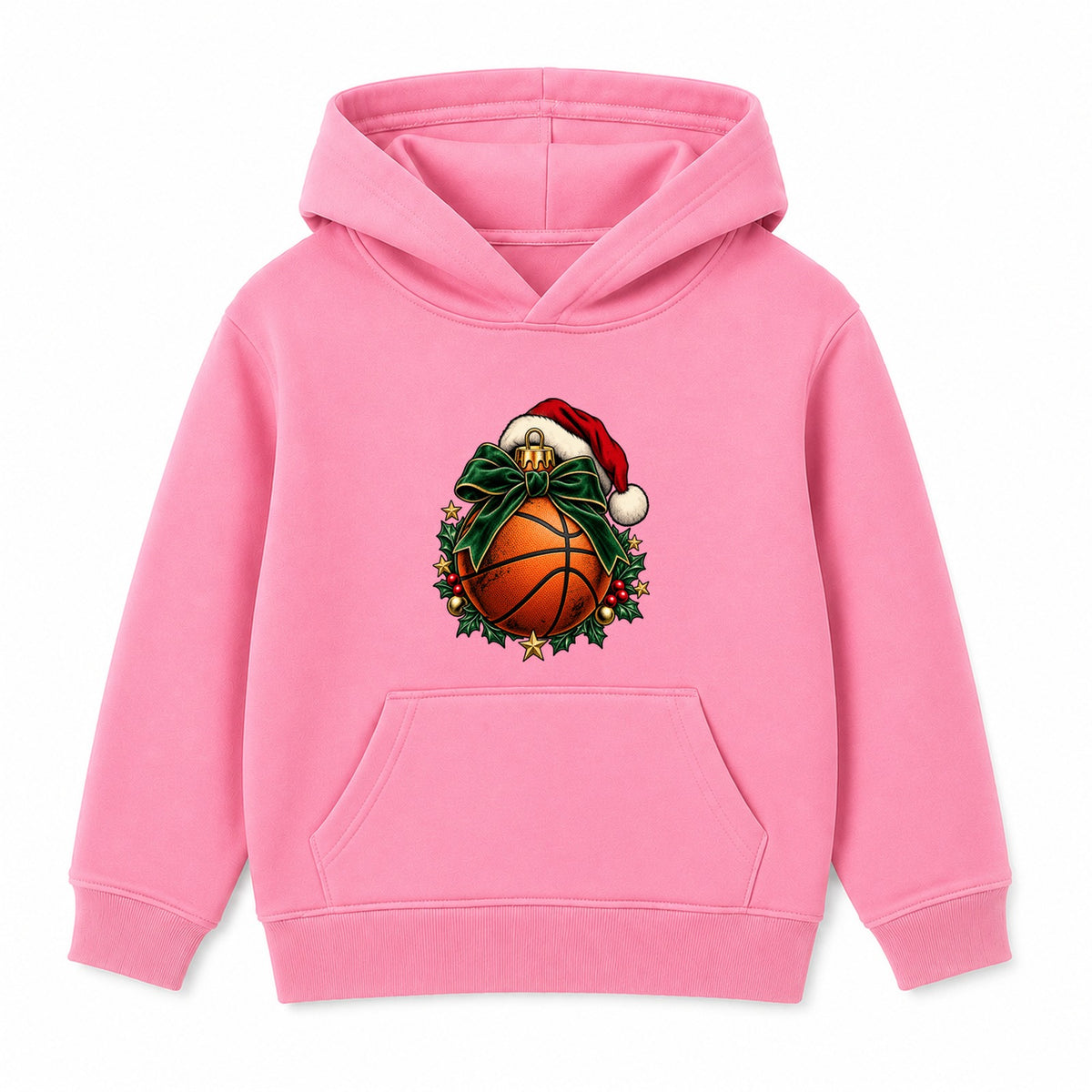 Basketball Bauble adult Christmas hoodie - Pink