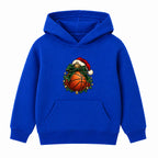 Basketball Bauble adult Christmas hoodie - Royal Blue