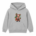 Gamer Reindeer kids Christmas hoodie - Heather Grey
