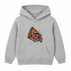 Christmas Big Rig adult Christmas hoodie - Heather Grey