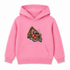 Christmas Big Rig adult Christmas hoodie - Pink