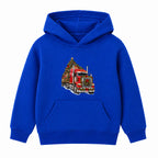 Christmas Big Rig adult Christmas hoodie - Royal Blue