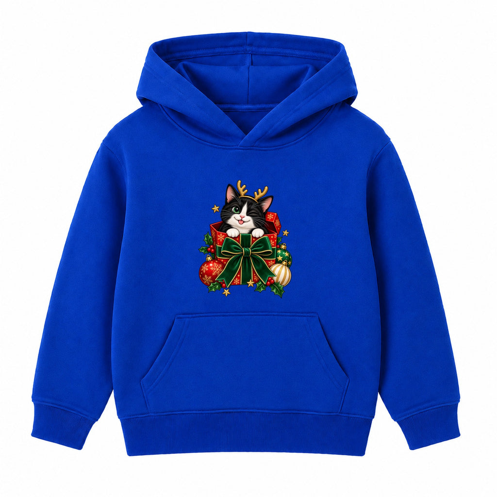 Tuxedo Cat Gift adult Christmas hoodie - Royal Blue