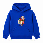 Festive Llama kids Christmas hoodie - Royal Blue