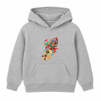 Gingerbread Rocket kids Christmas hoodie - Heather Grey