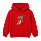 Gingerbread Rocket kids Christmas hoodie - Red