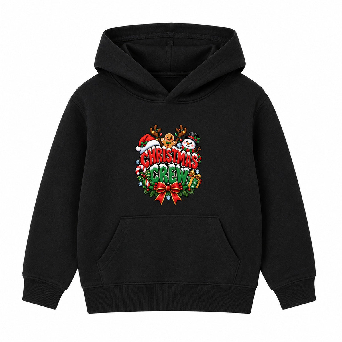 Christmas Crew adult Christmas hoodie - Black