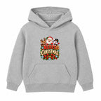 Merry Christmas kids Christmas hoodie - Heather Grey