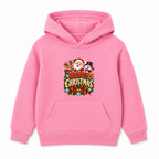 Merry Christmas kids Christmas hoodie - Pink