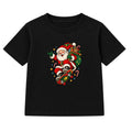 Skateboarding Santa kids Christmas t-shirt - Black