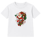 Skateboarding Santa kids Christmas t-shirt - White