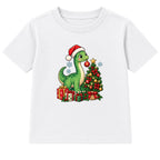 Dino Decorator kids Christmas t-shirt - White