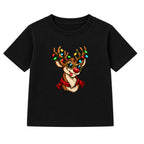 Star Shades Reindeer kids Christmas t-shirt - Black