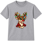 Star Shades Reindeer kids Christmas t-shirt - Heather Grey
