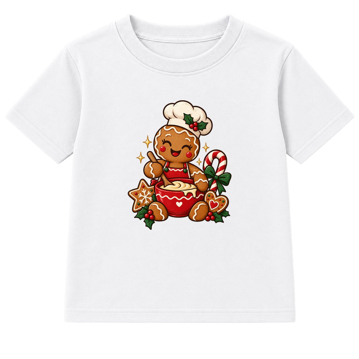 Gingerbread Baker kids Christmas t-shirt - White