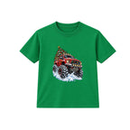Christmas Monster Truck adult Christmas t-shirt - Green