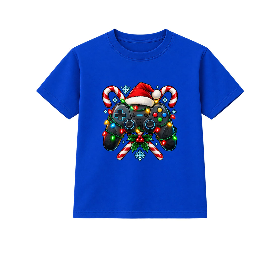 Christmas Game Controller adult Christmas t-shirt - Blue