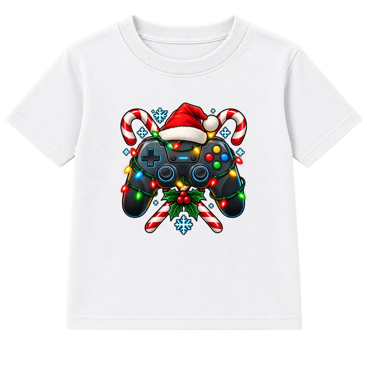 Christmas Game Controller adult Christmas t-shirt - White