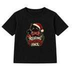 Resting Festive Face adult Christmas t-shirt - Black