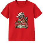 Dear Santa I Can Explain adult Christmas t-shirt - Red