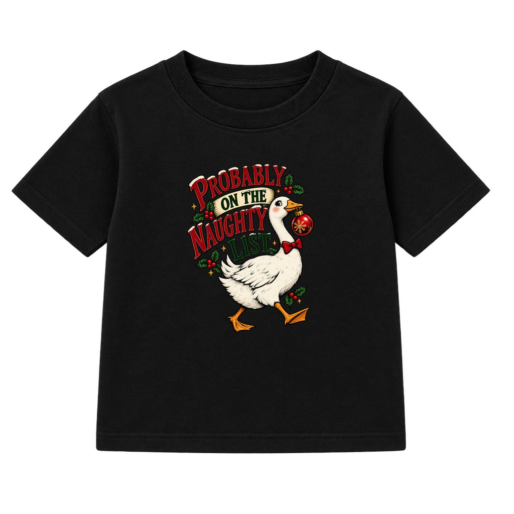 Probably On The Naughty List adult Christmas t-shirt - Black