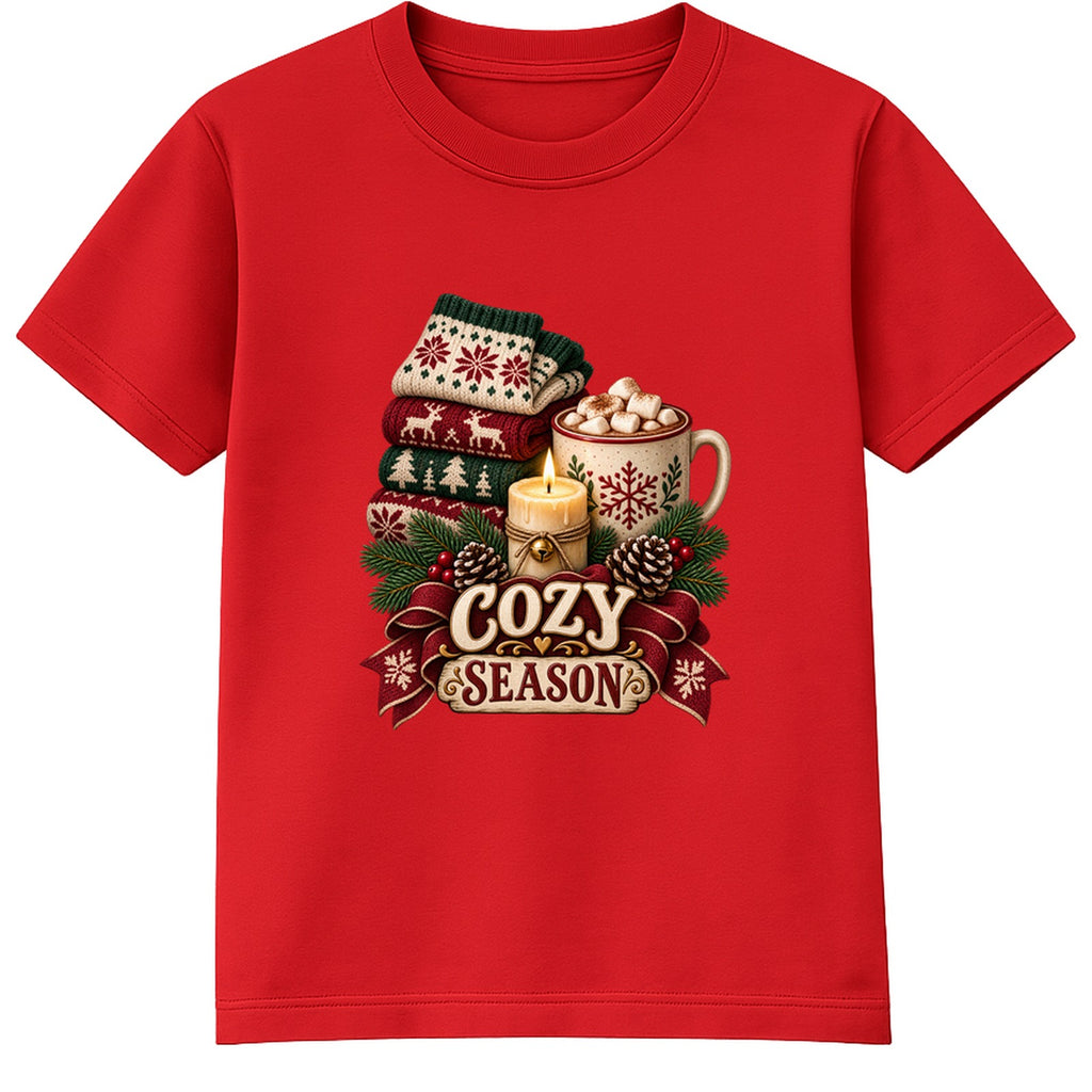 Cozy Season adult Christmas t-shirt - Red