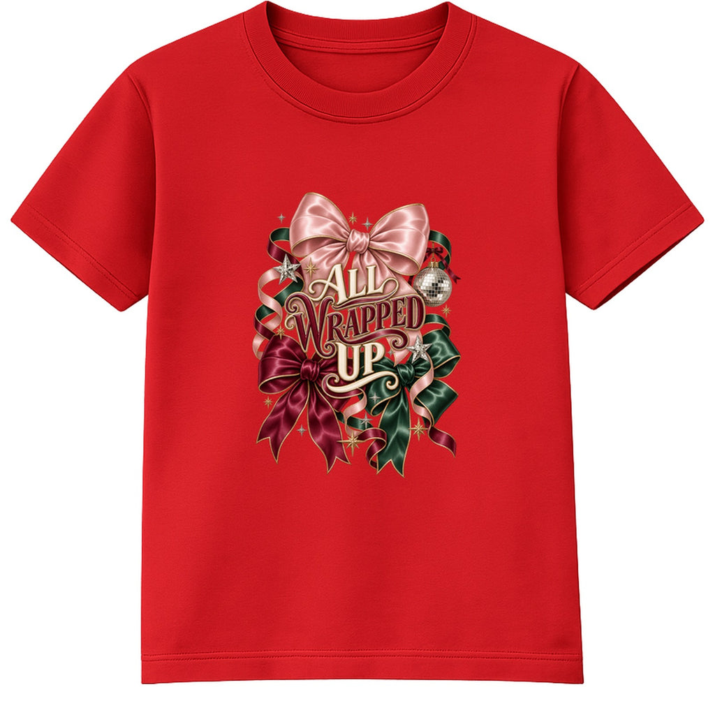 All Wrapped Up adult Christmas t-shirt - Red