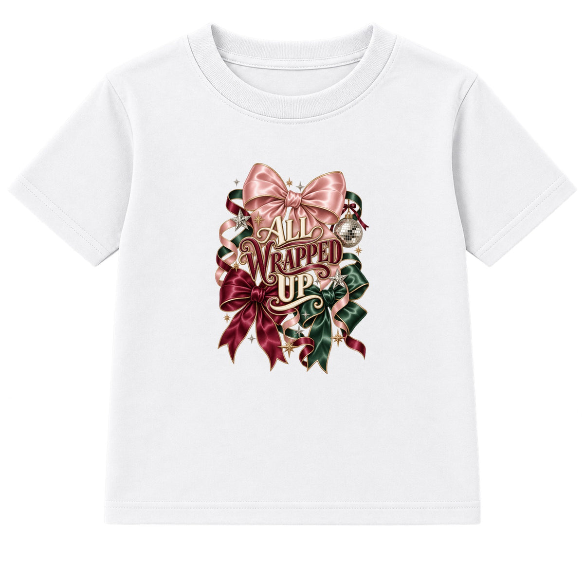 All Wrapped Up adult Christmas t-shirt - White