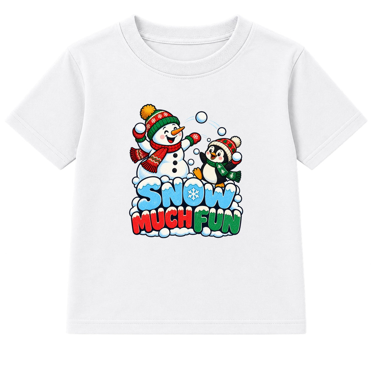 Snow Much Fun kids Christmas t-shirt - White