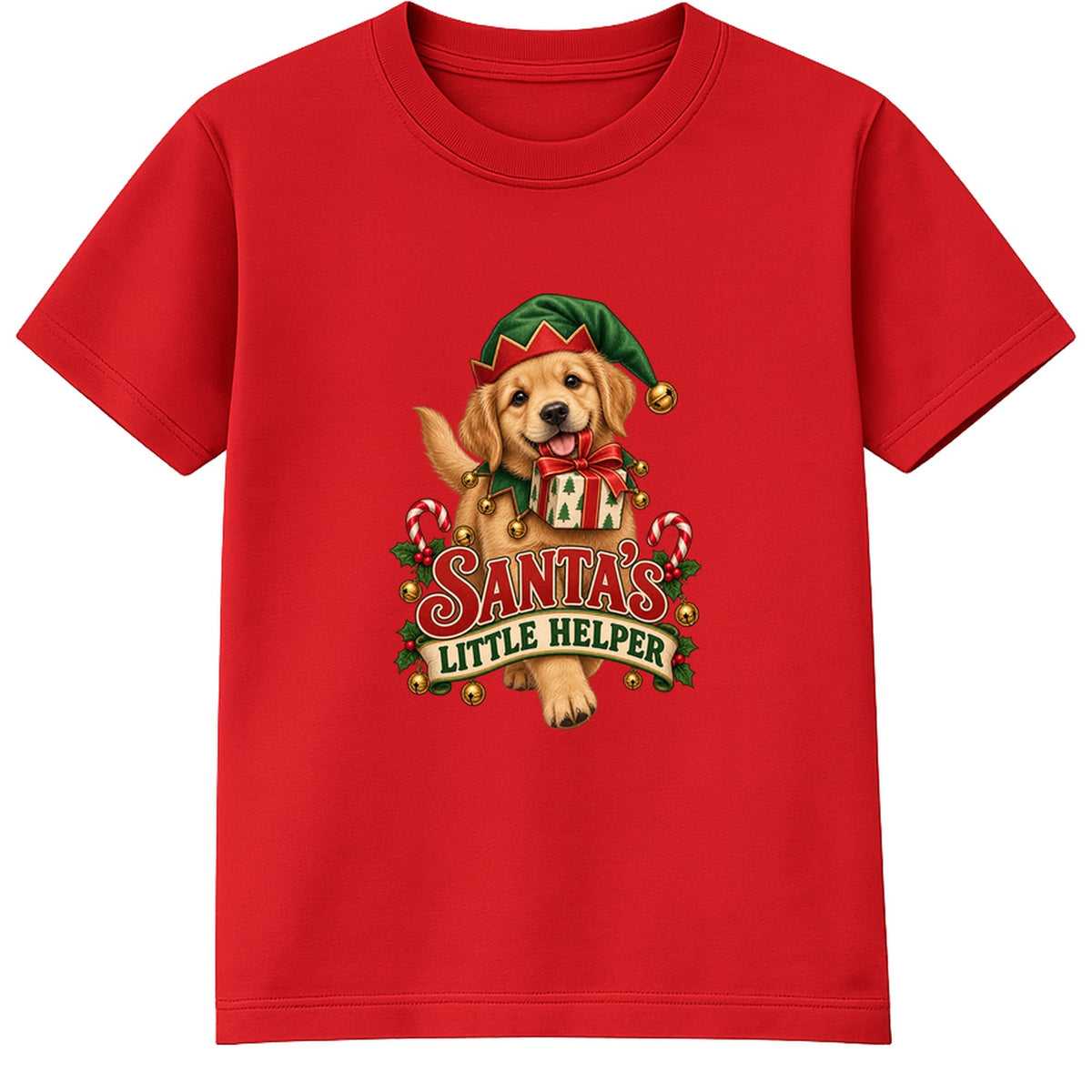 Santa's Little Helper kids Christmas t-shirt - Red