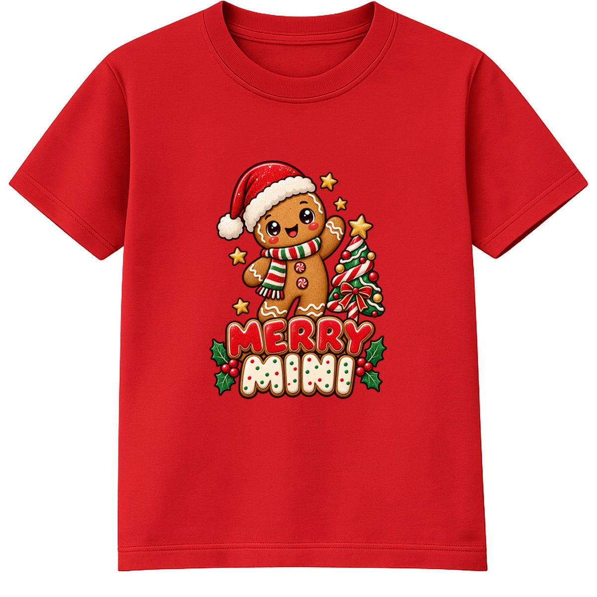 Merry Mini kids Christmas t-shirt - Red