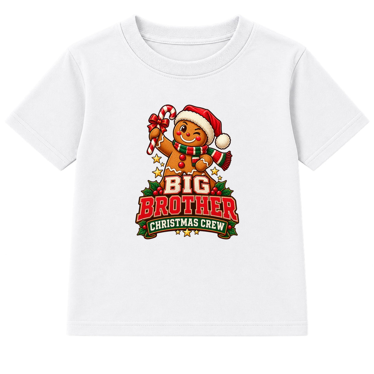 Big Brother Christmas Crew kids Christmas t-shirt - White