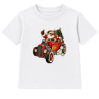 Santa Hot Rod adult Christmas t-shirt - White