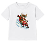 Reindeer Snowmobile kids Christmas t-shirt - White
