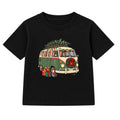 Retro Christmas Camper adult Christmas t-shirt - Black