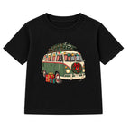 Retro Christmas Camper adult Christmas t-shirt - Black