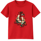 Christmas Roller Skates adult Christmas t-shirt - Red