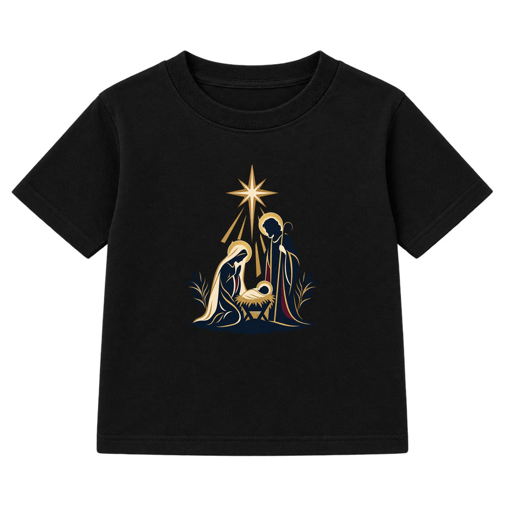 Nativity Silhouette adult Christmas t-shirt - Black