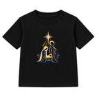 Nativity Silhouette adult Christmas t-shirt - Black