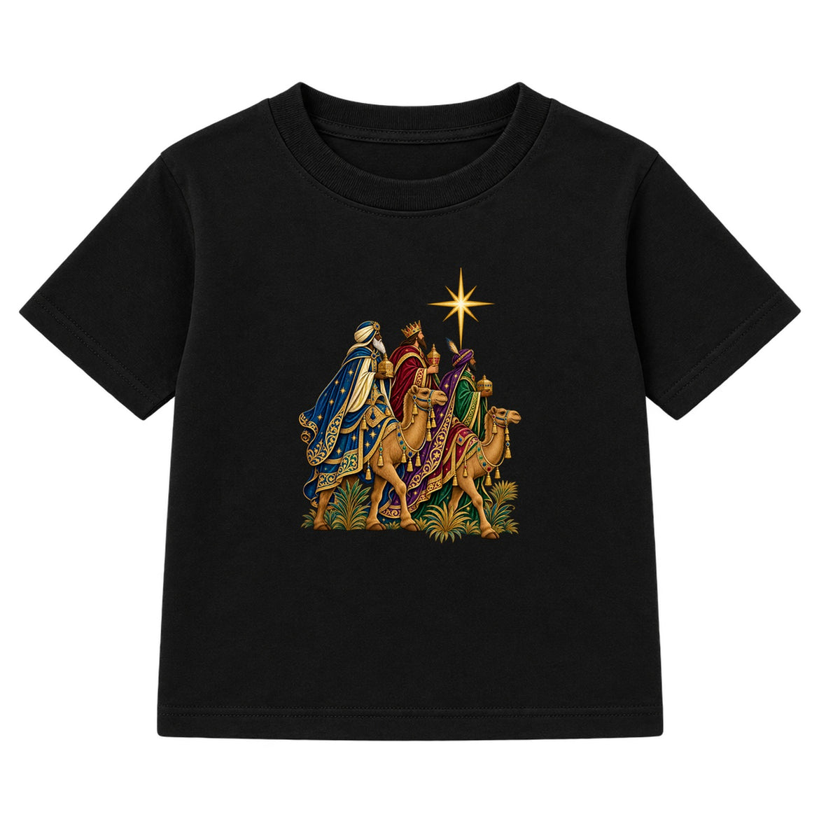 Three Wise Men adult Christmas t-shirt - Black