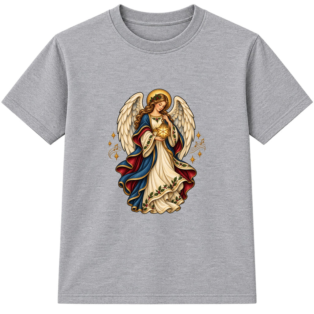 Christmas Angel adult Christmas t-shirt - Heather Grey