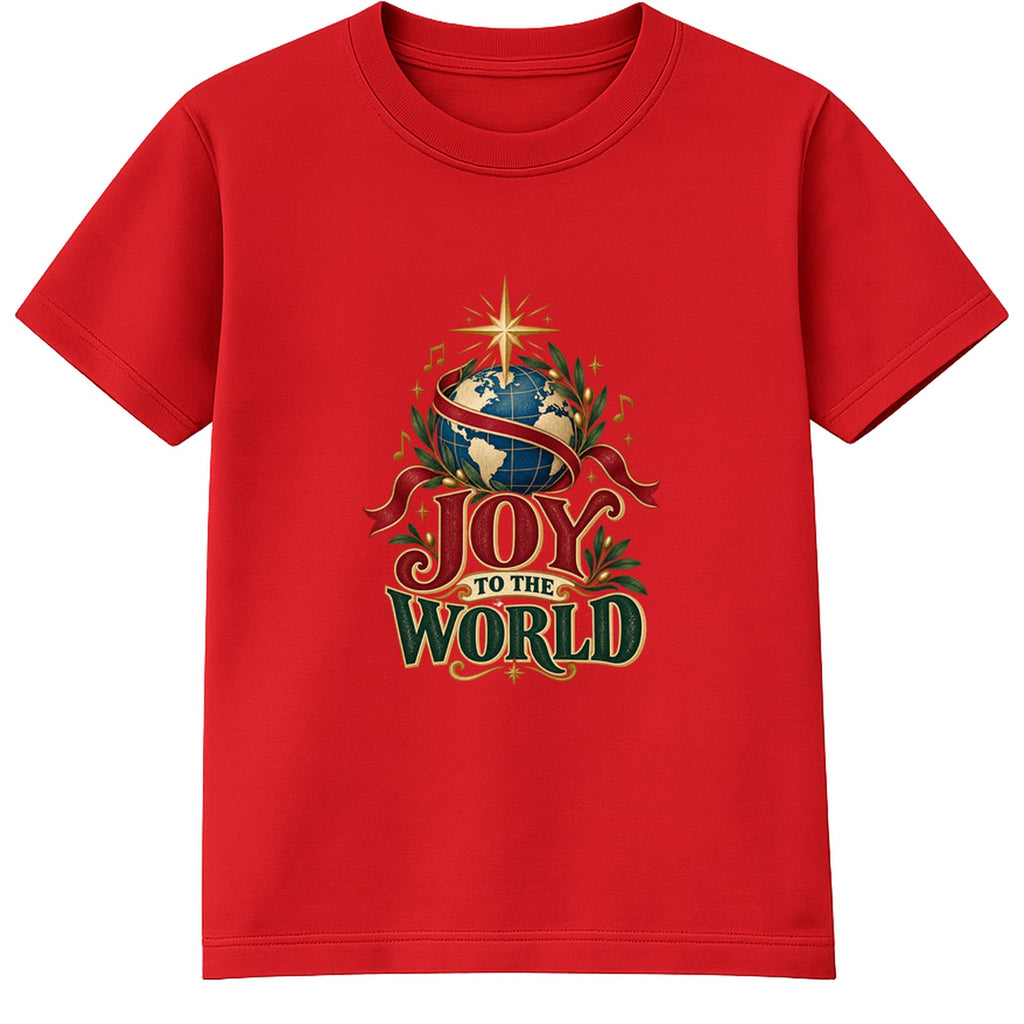 Joy To The World adult Christmas t-shirt - Red