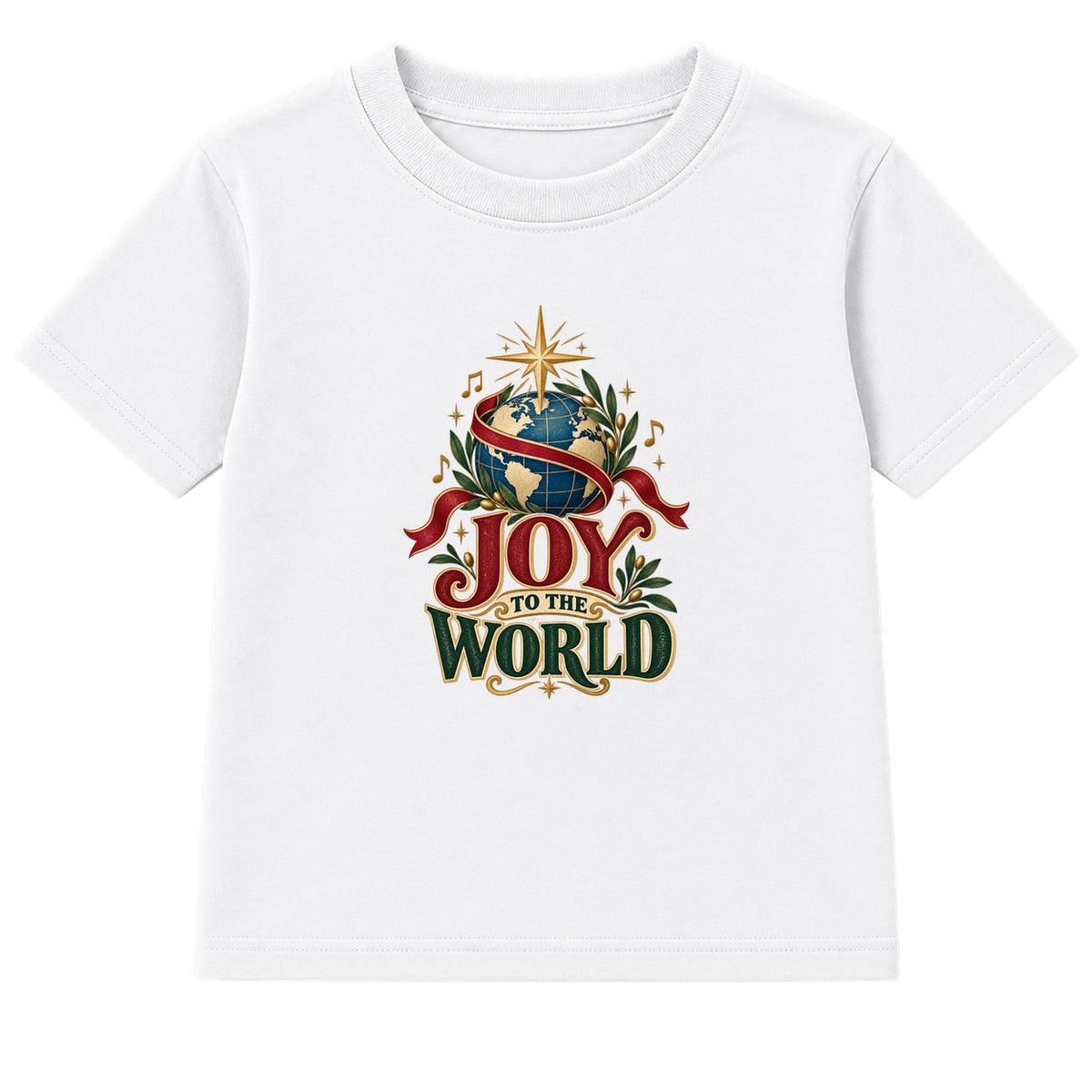 Joy To The World adult Christmas t-shirt - White