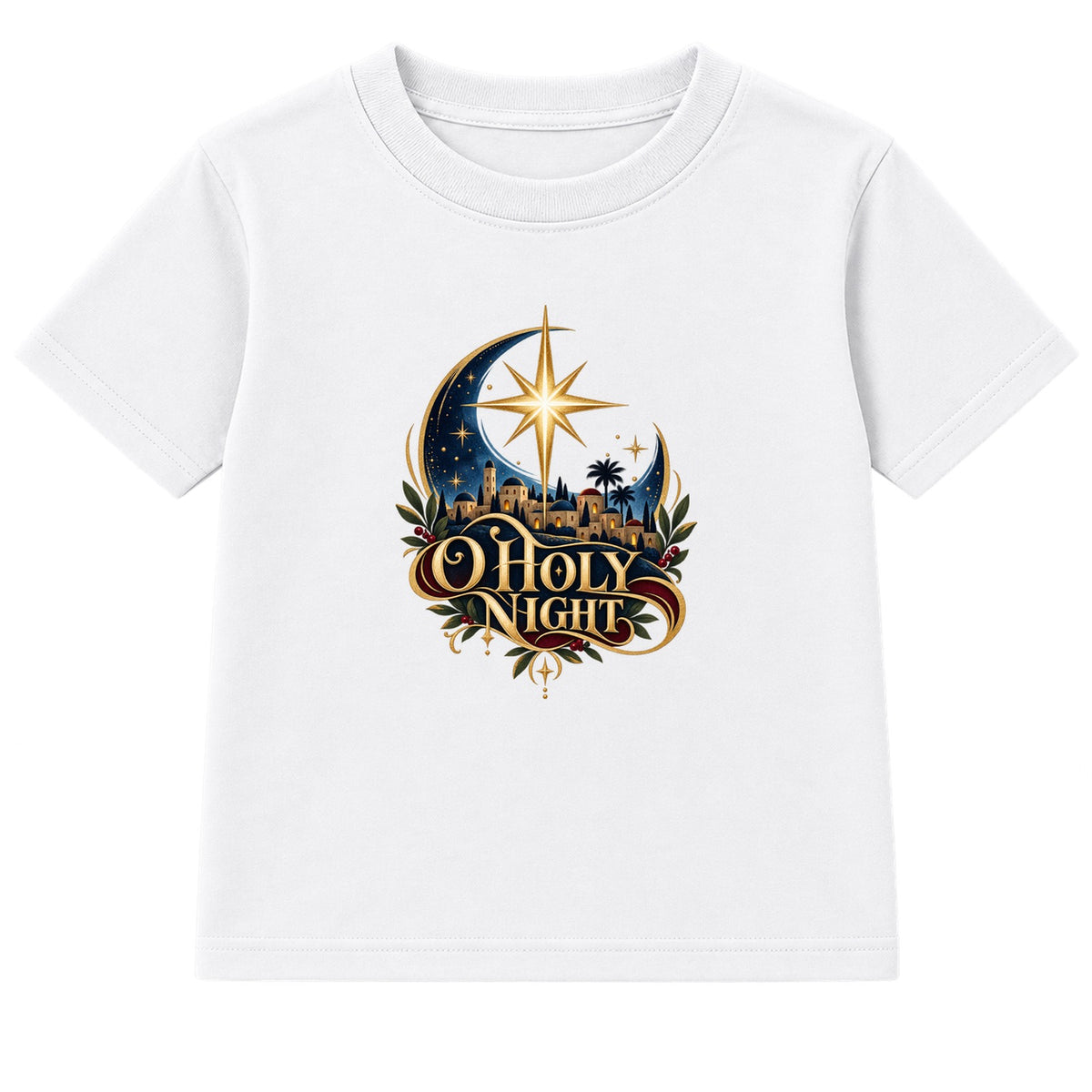 O Holy Night adult Christmas t-shirt - White