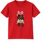 Christmas Bow Stack adult Christmas t-shirt - Red