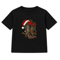 Western Christmas Boots adult Christmas t-shirt - Black