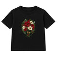 Poinsettia Bouquet adult Christmas t-shirt - Black