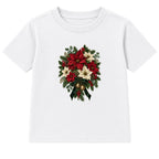 Poinsettia Bouquet adult Christmas t-shirt - White