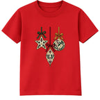 Botanical Baubles adult Christmas t-shirt - Red