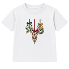 Botanical Baubles adult Christmas t-shirt - White